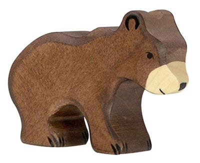 Holztiger Wildnis - Braunbär klein - 9x2x7cm - Holzfigur - handgefertigt