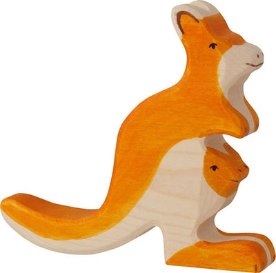Holztiger-Känguru mit Jungen. 15 cm.