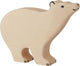 Holztiger Eisbär. 15 cm.