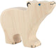 Holztiger Eisbär, klein, Kopf nach oben. 1