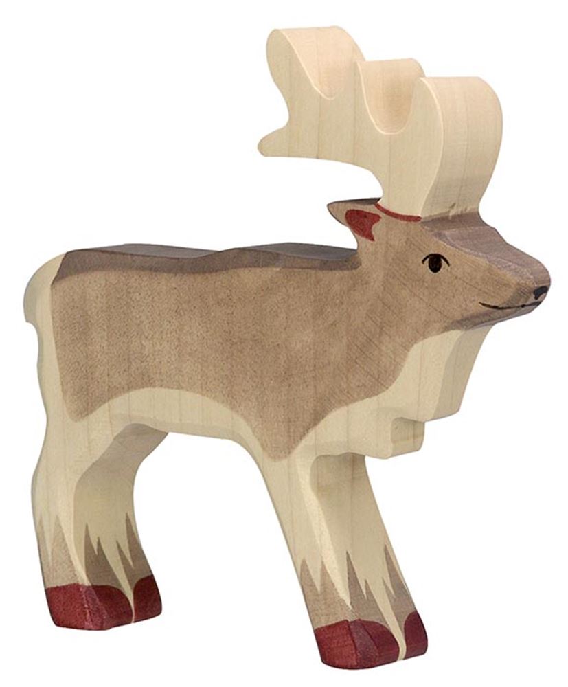 Holztiger-Rentier. 14 cm.