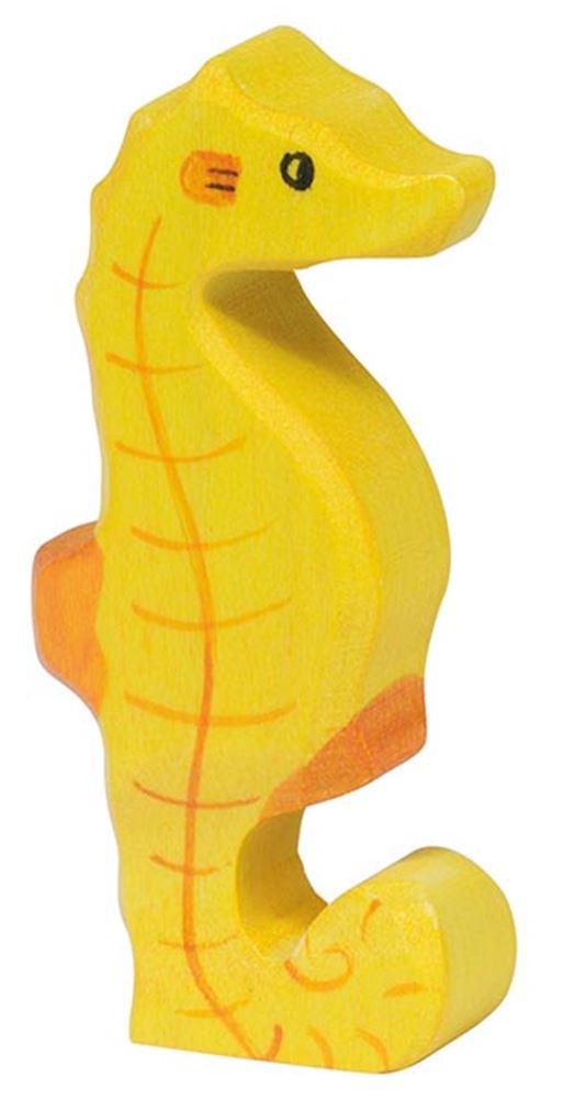Holztiger Seepferdchen. 3 cm.
