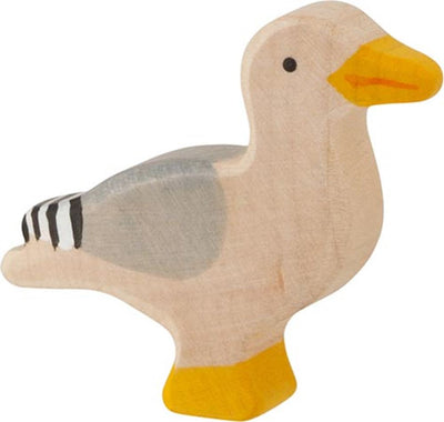 Holztiger Meerestiere - Möwe - 6x2x6cm - Holzfigur - handgefertigt