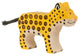 Holztiger-Leopard, klein. 9,3 cm.