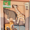 Holztiger Wildtiere. 4 Stück. 3+