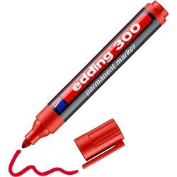 Edding 300 Marker, Liniendicke 1,5-3 mm, rot, 1 Stück