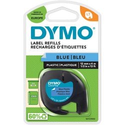 Etiketten Letratag Dymo Kunststoff 12x4mm blau