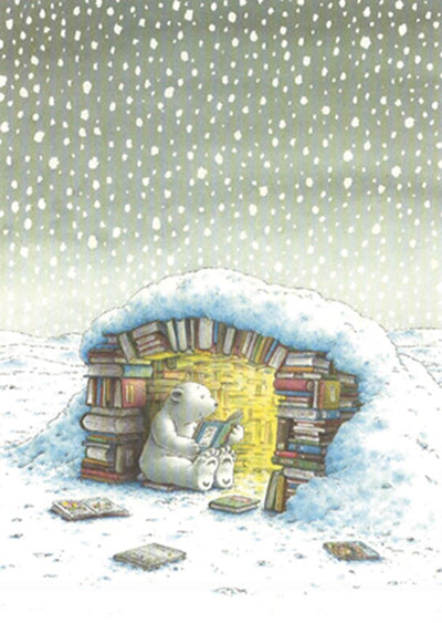 Bildpostkarte 206: Eisbär im Iglu.