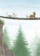 Bildpostkarte 253: Eisbär geht das Risiko ein.