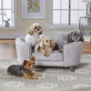 Verzaubertes Haustier Enchanted Hundekorb Sofa Quicksilver Silberfarbe