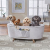Verzaubertes Haustier Enchanted Hundekorb Sofa Quicksilver Silberfarbe