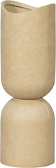 Holzvase, Blumentopf Mosi – Faserton – Beige – 75 x 25 cm