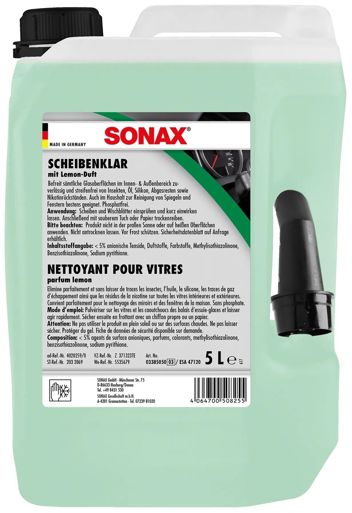 SONAX -Autofenster klar 5 ltr. Plastik