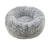 Rosenholzhundkorb Silber Flaum grau - afbeelding 1