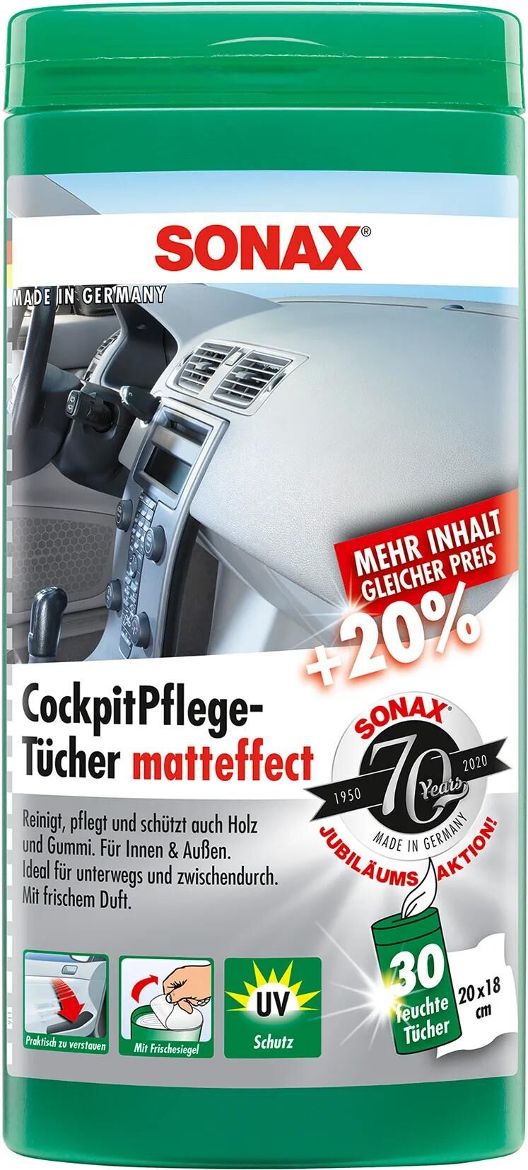 Sonax Plastikwischtücher Seidenmatt