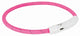 Trixie Kragen Hund Flash Light Collar USB TPU Nylon Pink