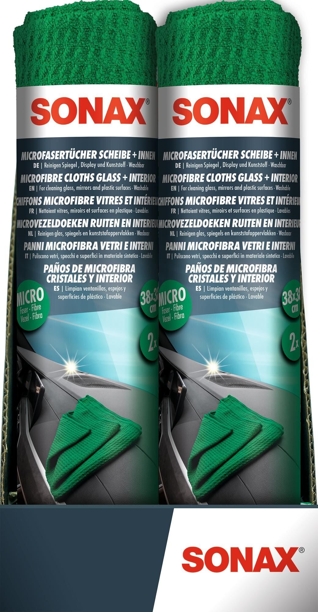 Sonax -Mikrofaser -Tuch im Inneren