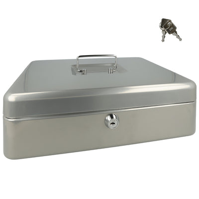 Westcott Westcott AC-E51002-Zi Geldkist 301x242x91mm Silbergrau, plastische Einsatz mit 5 Kursen