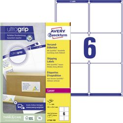 Versandetiketten für Laserdrucker Blockout und Quickpeel L7166-100 99,1 x 93,1 mm