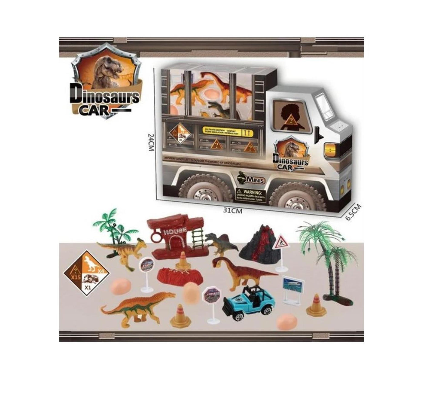 Dino-Spielset 20-teilig