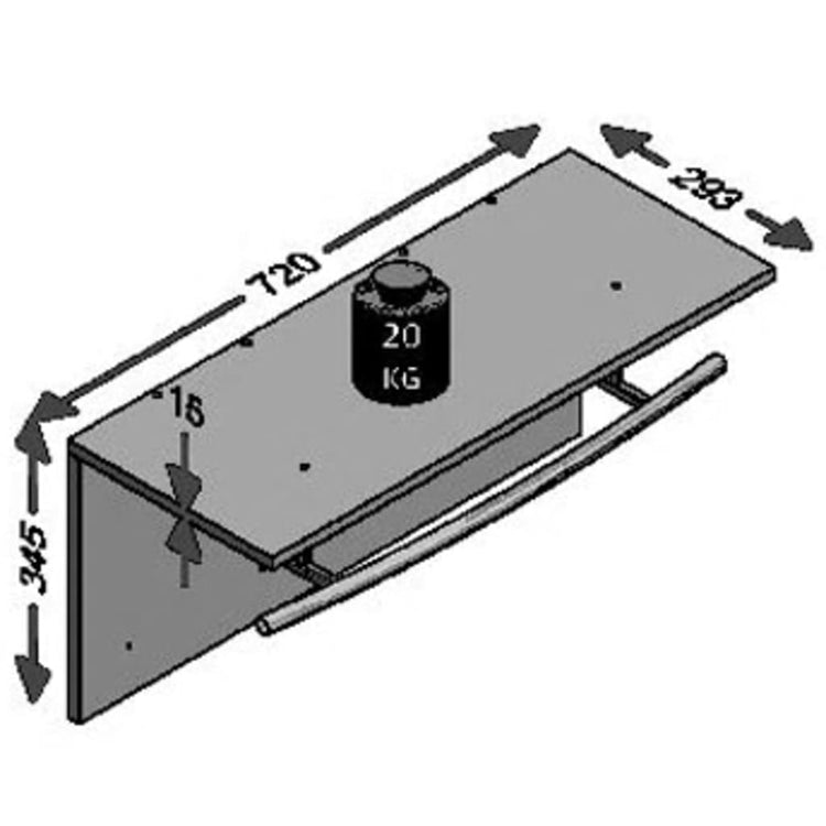 FMD FMD -Wandbedeckungsregal 72x29.3 x 34,5 cm Sandiken gefärbt