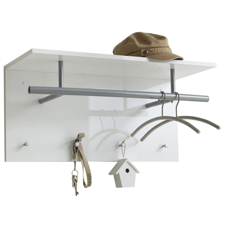 FMD FMD -Wandbedeckungsregal 72 x 29,3 x 34,5 cm Hochglanz weiß
