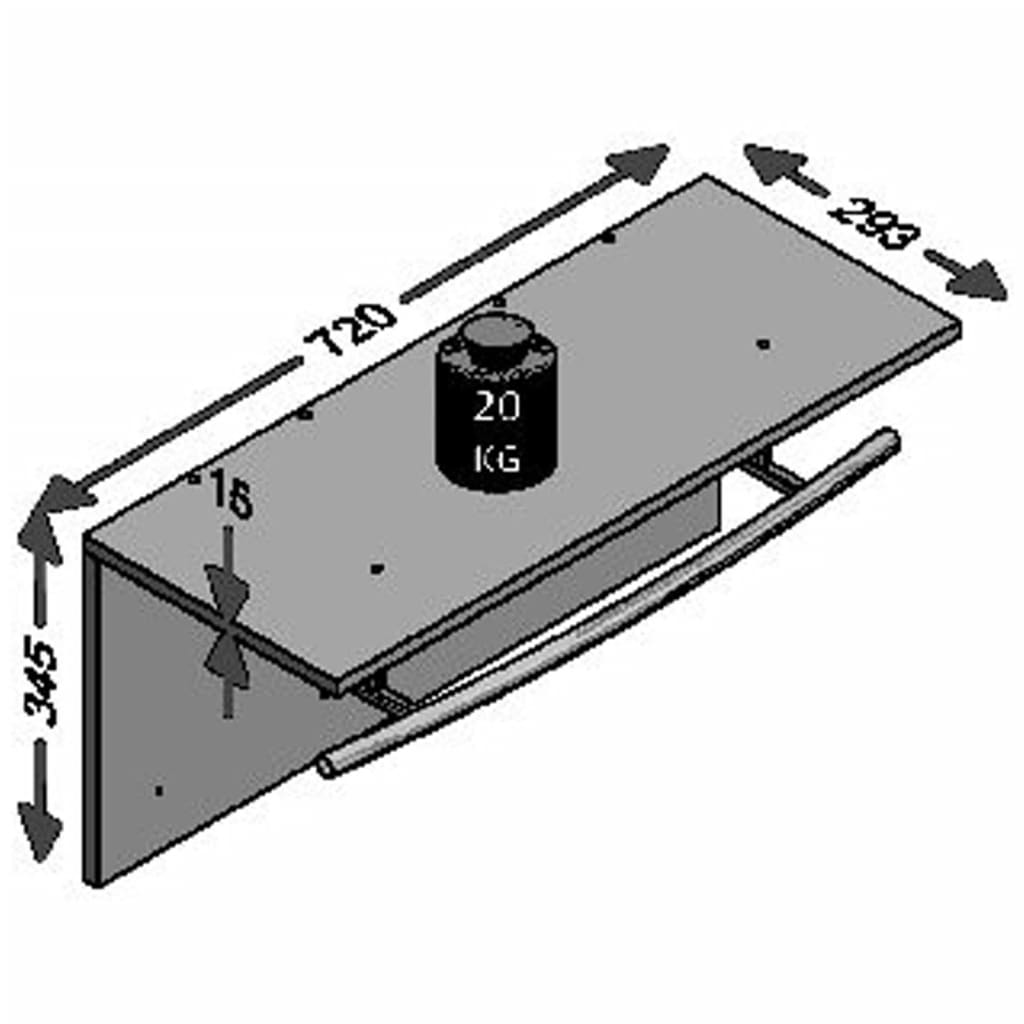FMD FMD -Wandbedeckungsregal 72 x 29,3 x 34,5 cm Hochglanz weiß