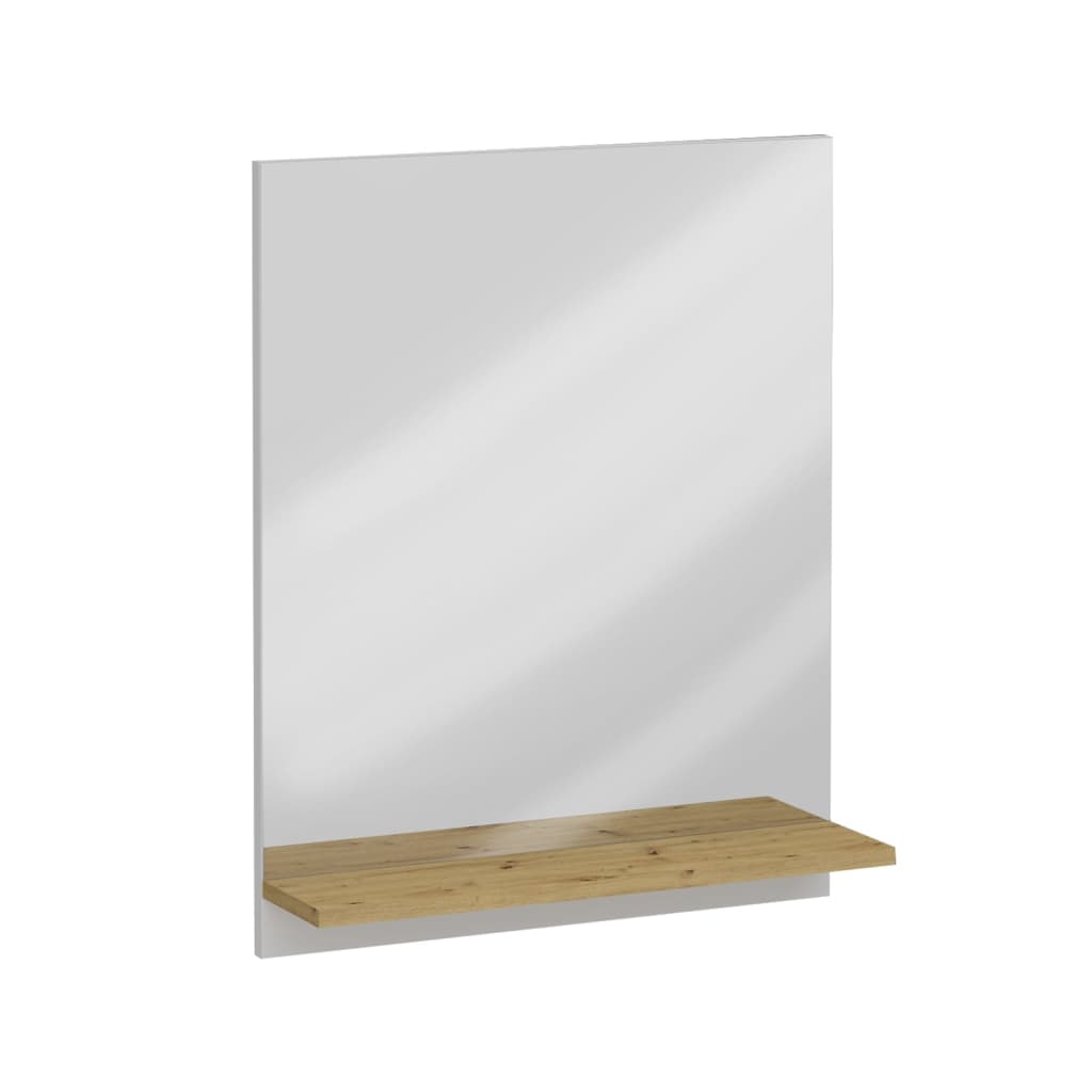 FMD FMD -Wandspiegel mit Regal 54,5 x 133,5 x 67,5 cm Artisan Eiche