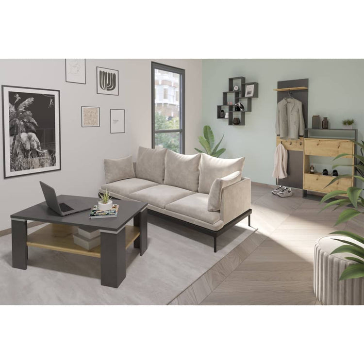 Fmd fmd katelligste Wand mit Regal 50 x 23 x 188 cm Matera Artisan Eiche montiert
