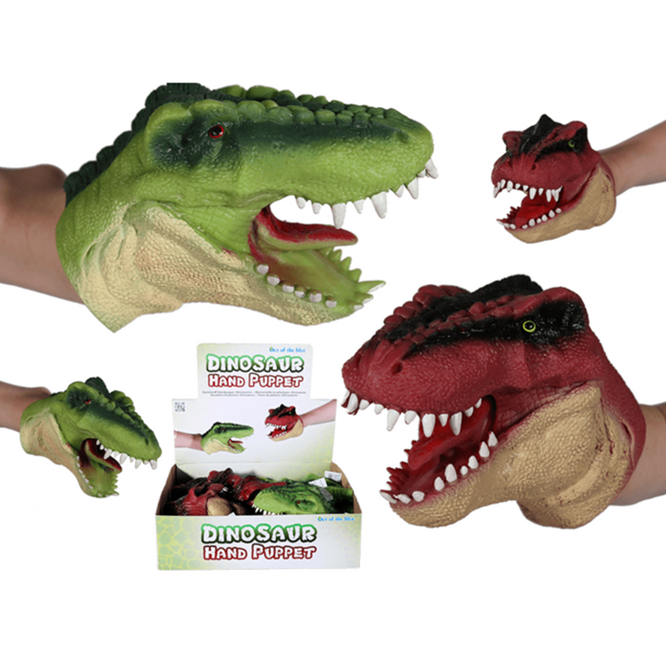 Dsp Handpuppe Dinosaurier, ca. 15 cm. 2 Arsch