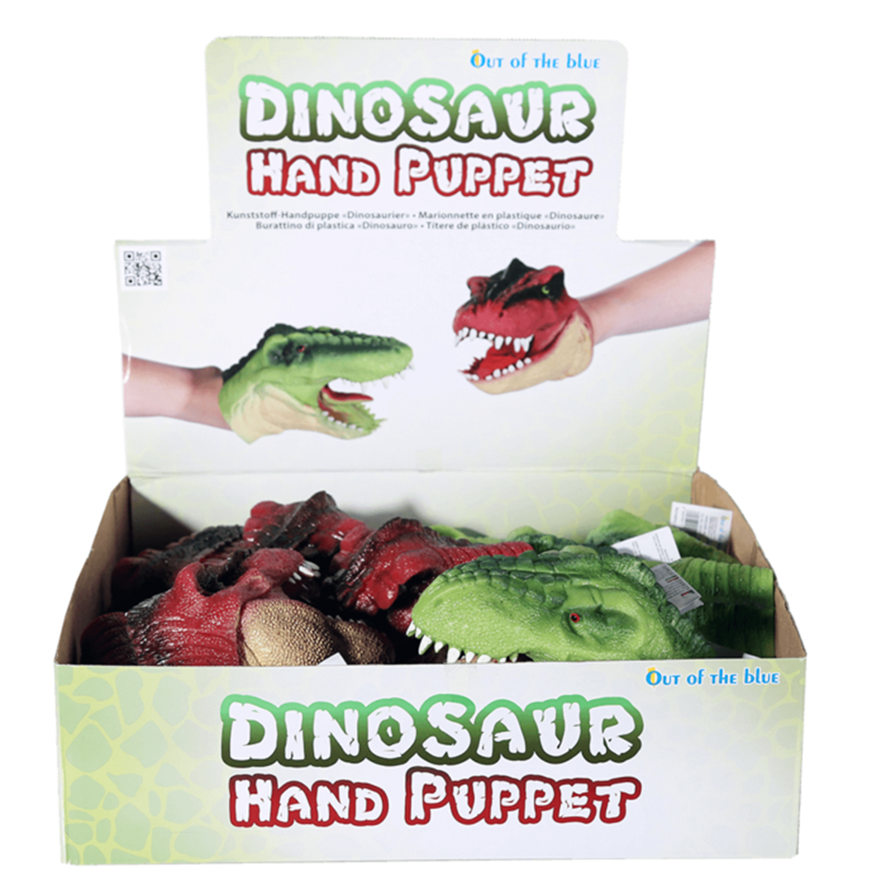 Dsp Handpuppe Dinosaurier, ca. 15 cm. 2 Arsch