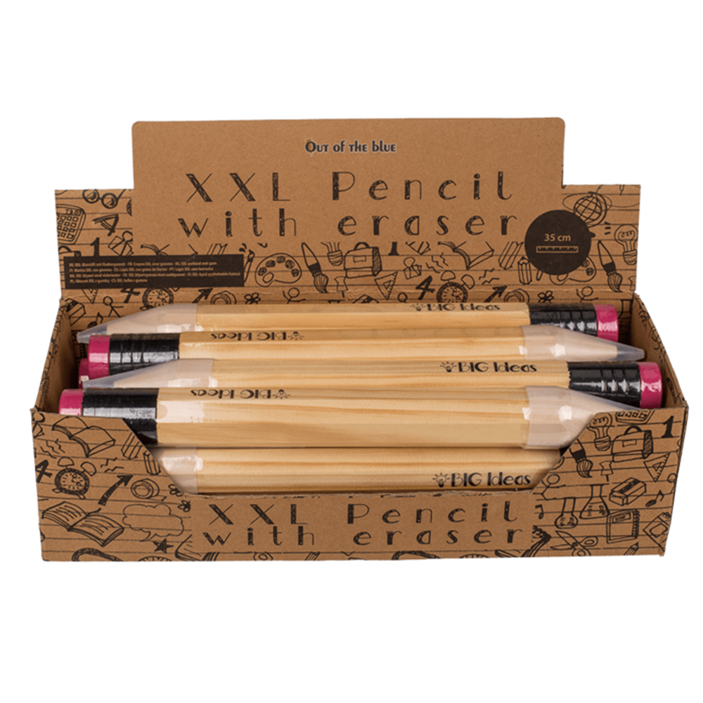 Dsp Jumbo-Bleistift mit Radiergummi, 35 cm. 12 Stu