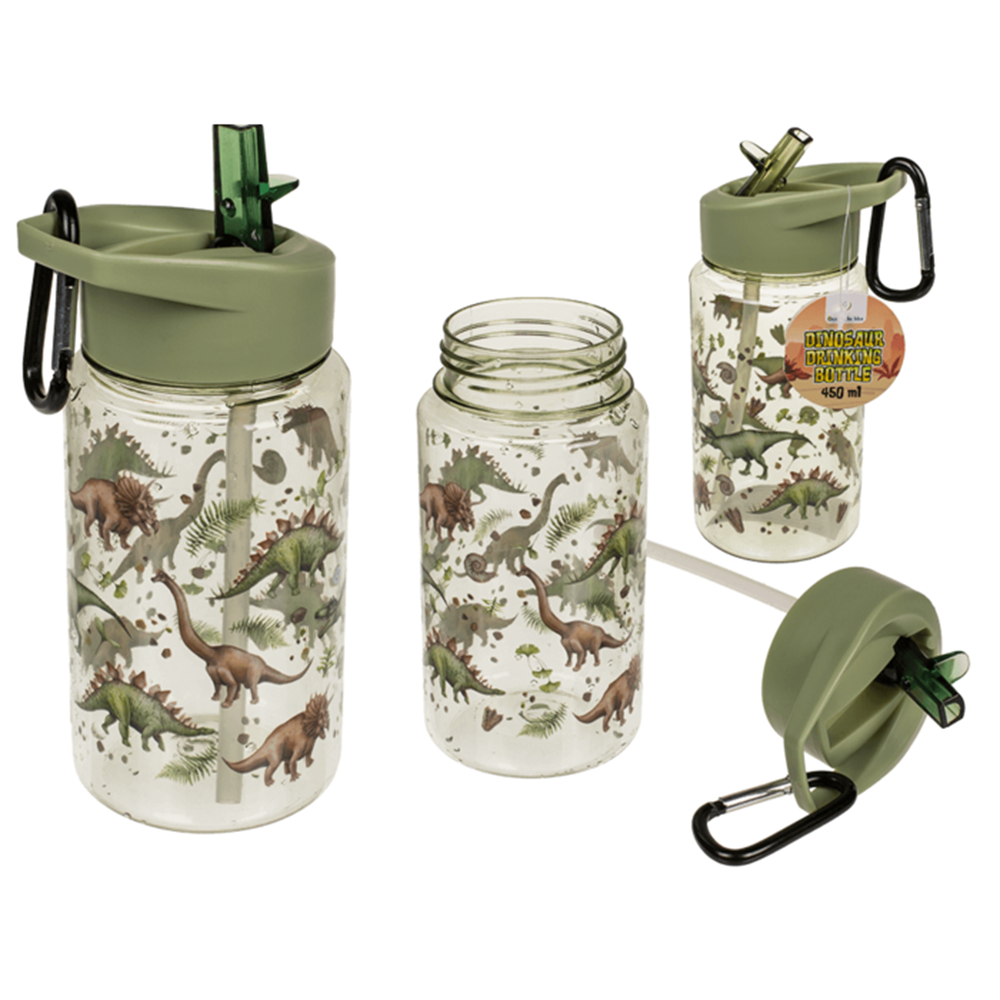 Abi Trinkflasche, Dinosaurier mit Strohhalm. 450 ml