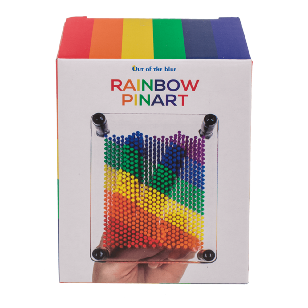 Pin-Art-Regenbogen. ca. 12x9 cm. Plastik.
