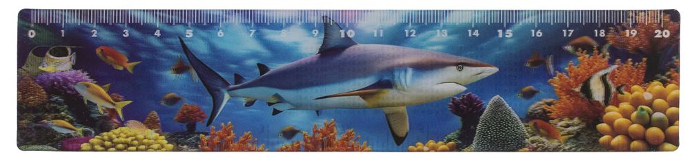 DSP-Lineal Meerestiere, 21 cm. 12 Achsen