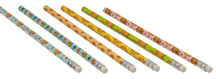 DSP-Bleistift mit Radiergummi Capybara. 6 sort. 24