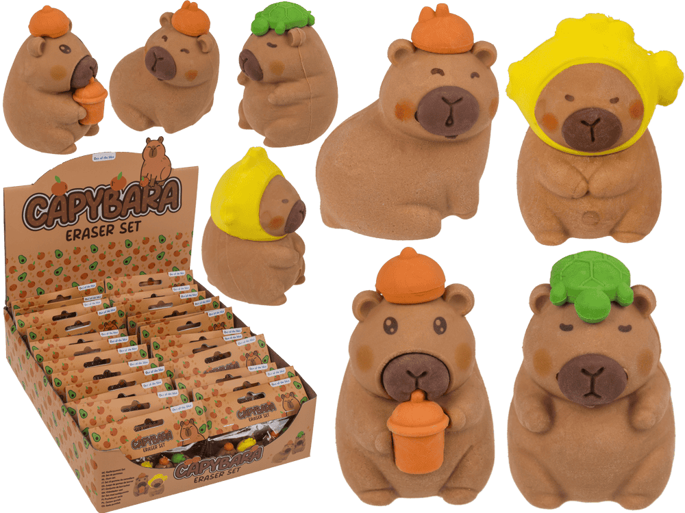 DSP-Radiergummis Capybara. 4 Achsen 24 Stück in
