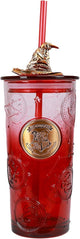 Harry Potter Glasbecher mit Deckel und Strohhalm – magisches Geschenk.