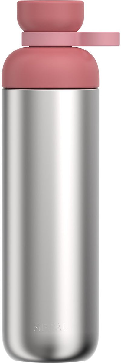 Mepal Trinkflasche Edelstahl Vita – 900 ml – 2 Öffnungen für zusätzlichen Trinkkomfort – Trinkflasche Edelstahl – Vivid Mauve