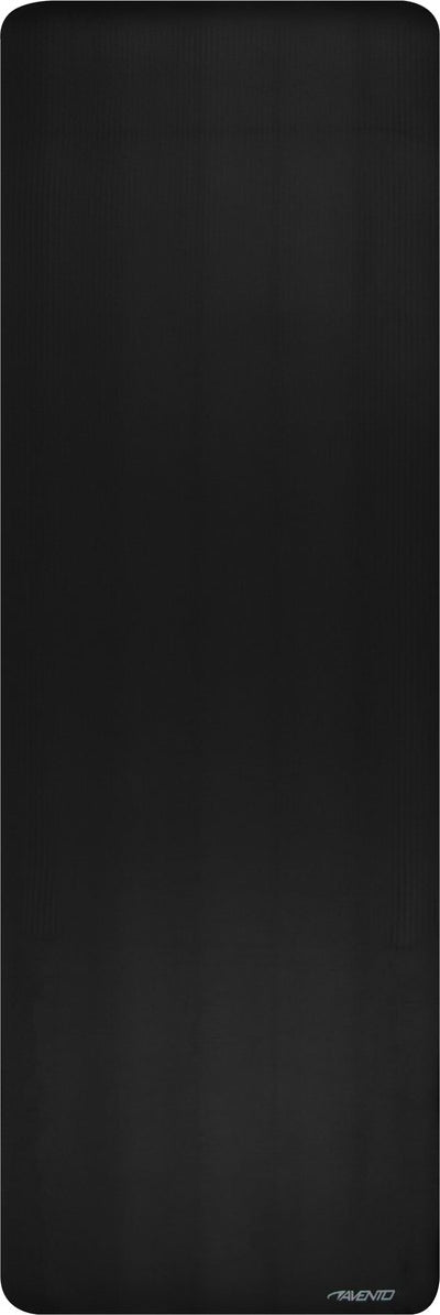 Avento Fitness Yogamatte NBR – Schwarz – 183 x 61 x 1,2 cm