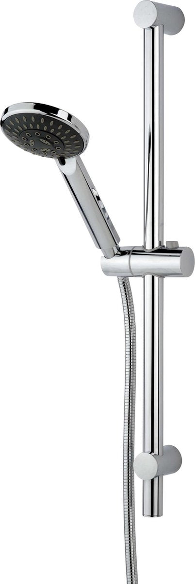 Tiger Alicante Duschset – Duschkopf ø 10 cm – bis zu 40 % Wassereinsparung – 5 Positionen – Chrom