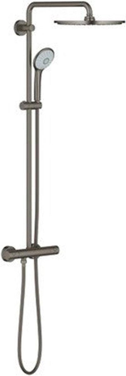 Grohe Euphoria XXL 310 Regenbrause – Ø 31 cm – mit Thermostatarmatur – Hartgraphit gebürstet (Anthrazit matt) – 26075AL0