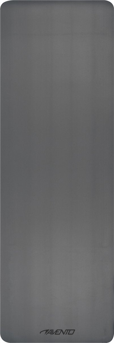 Avento Fitnessmatte - Yogamatte - Grau - rutschfest - ca. 183 x 61 cm - Tragegurt