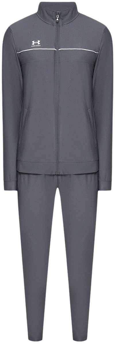 Under Armour UA M Challenger Trainingsanzug – grauer Herren-Trainingsanzug – Castlerock – Weiß