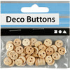 Creativ Company Holzknöpfe, D 8 mm, 2 Löcher, 50 Stück, 1 Box