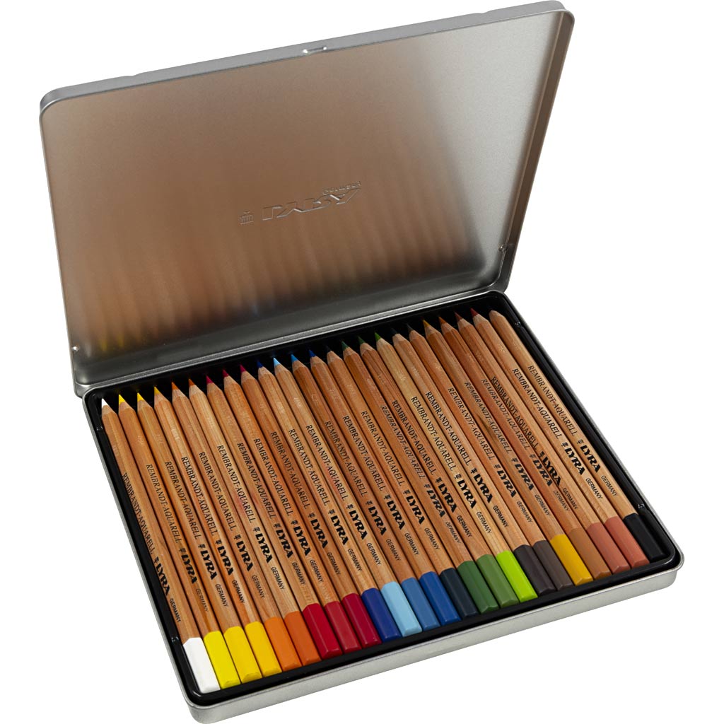 Lyra rembrandt Aquarelstifte, verschiedene Farben, 24 Stück 1 Box