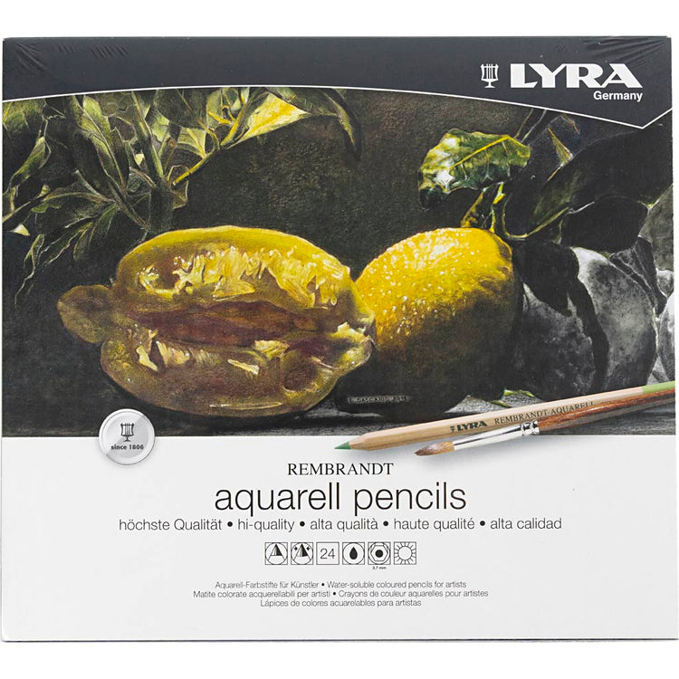 Lyra rembrandt Aquarelstifte, verschiedene Farben, 24 Stück 1 Box