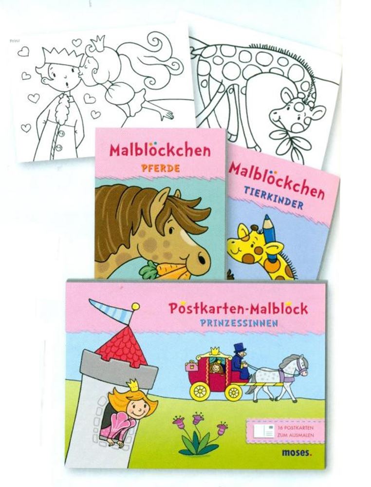 DSP-Malblock für Mädchen, 2-fach sortiert (24 Stk.)
