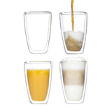 Hi Hi 2-stufige Glas-Set Latte Macchiato 400 ml transparent - afbeelding 3