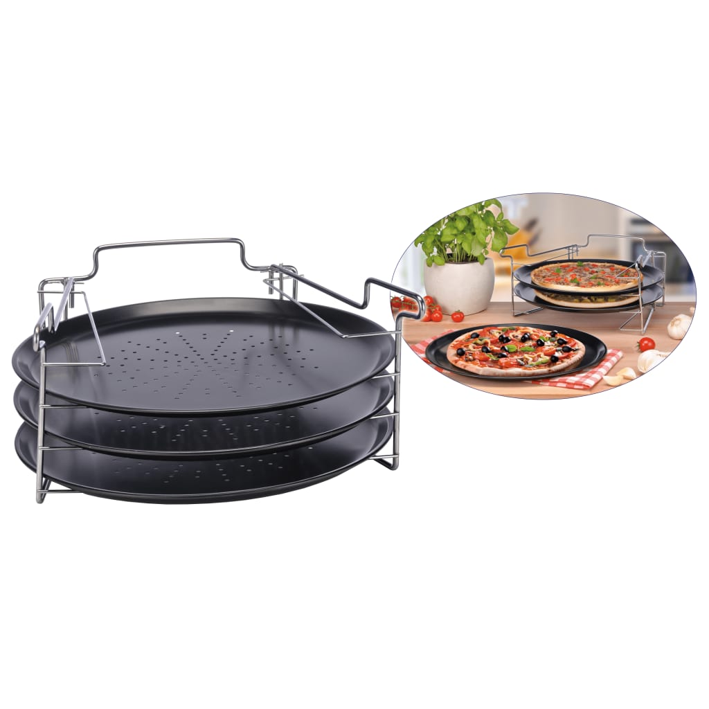 Hallo hi 4-teiliger Pizza Bak Set Black